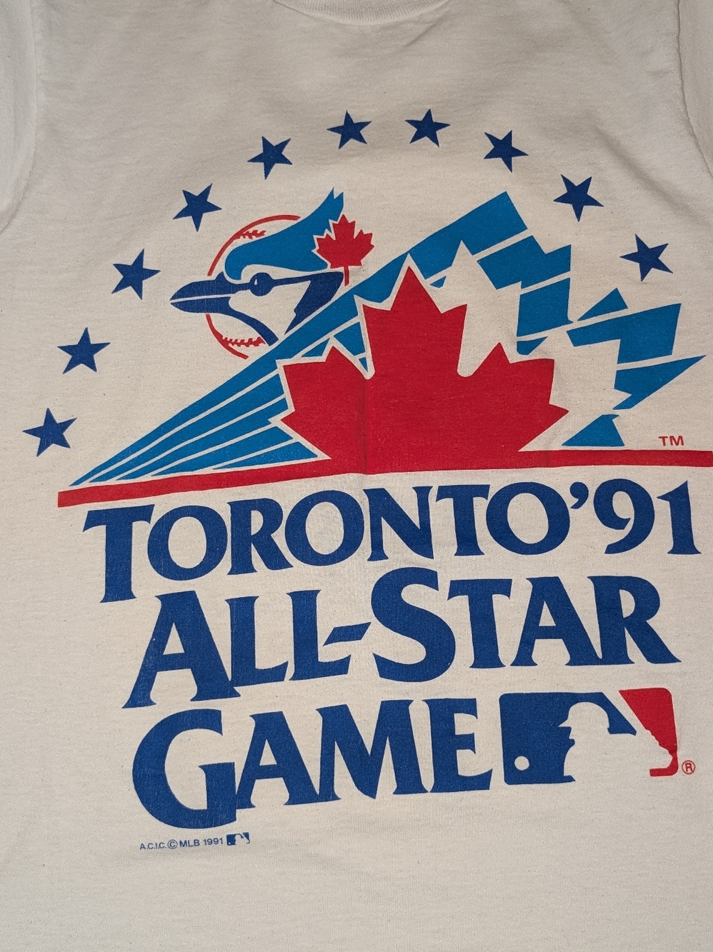 Vintage Single Stitch Toronto Blue Jays '91 All-Star Game Graphic Tee - Picture 5 of 9